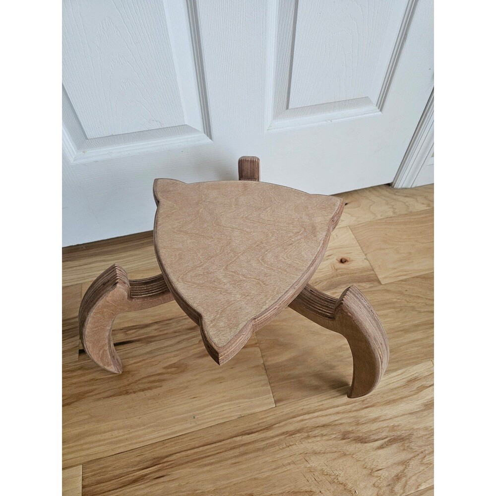 Beautiful handmade wooden plant stand 11" tall